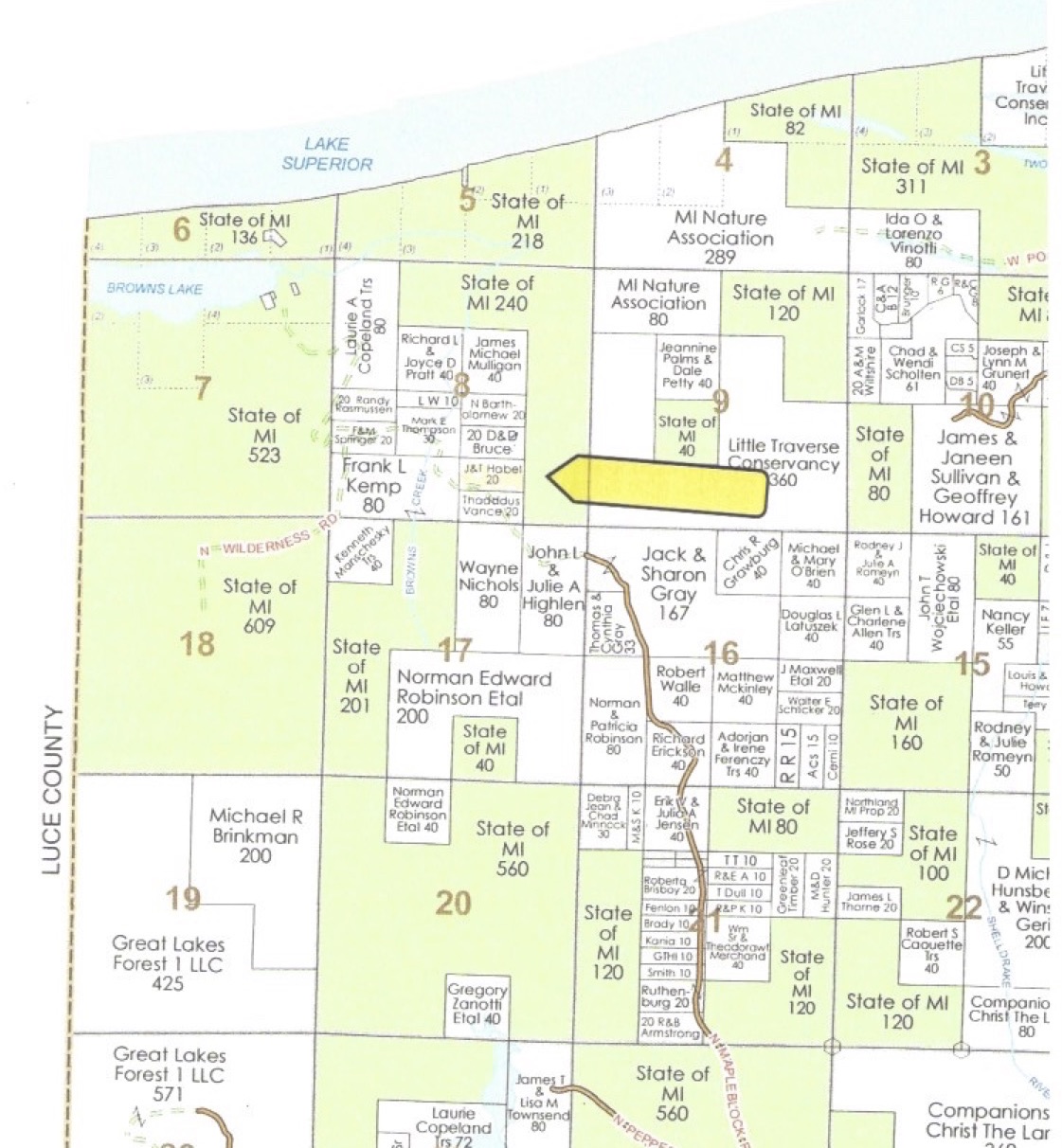 VR-884 Plat Map Location